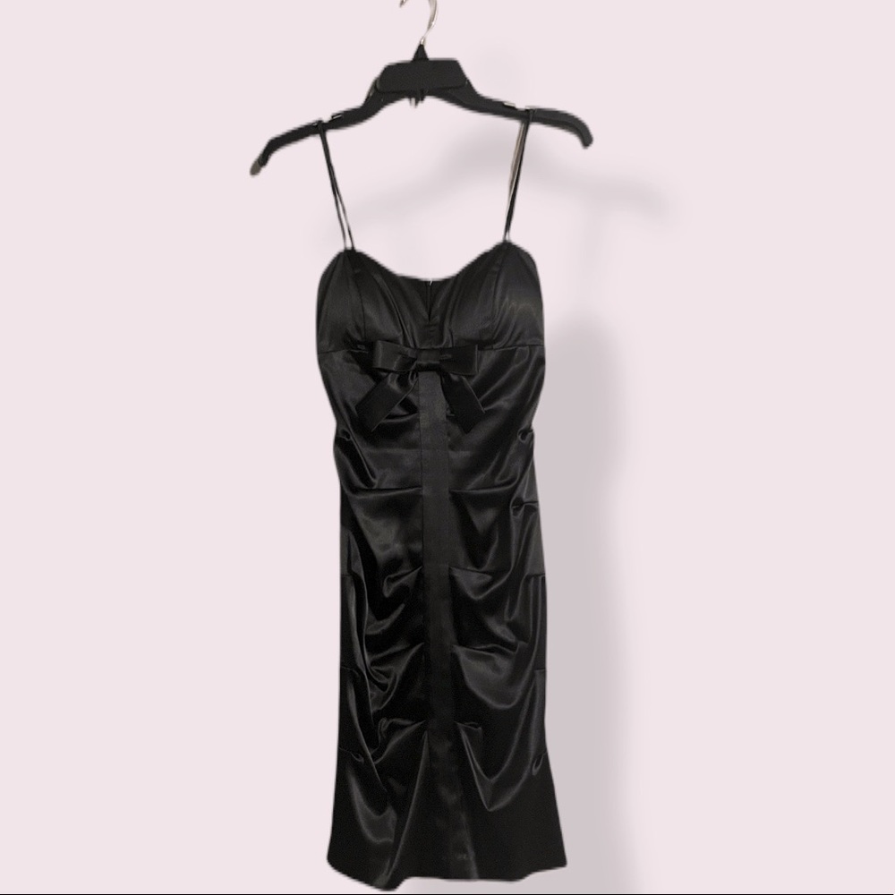 Beata Studio Black Satin Dress